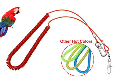 Dây nhựa màu đỏ cuộn dây Parrot Fly an ninh đào tạo với Snap Hook / Pin